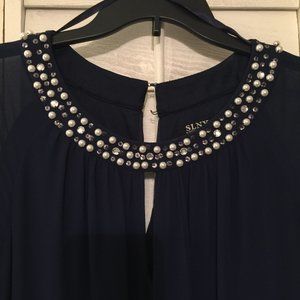 Navy Blue silk dress